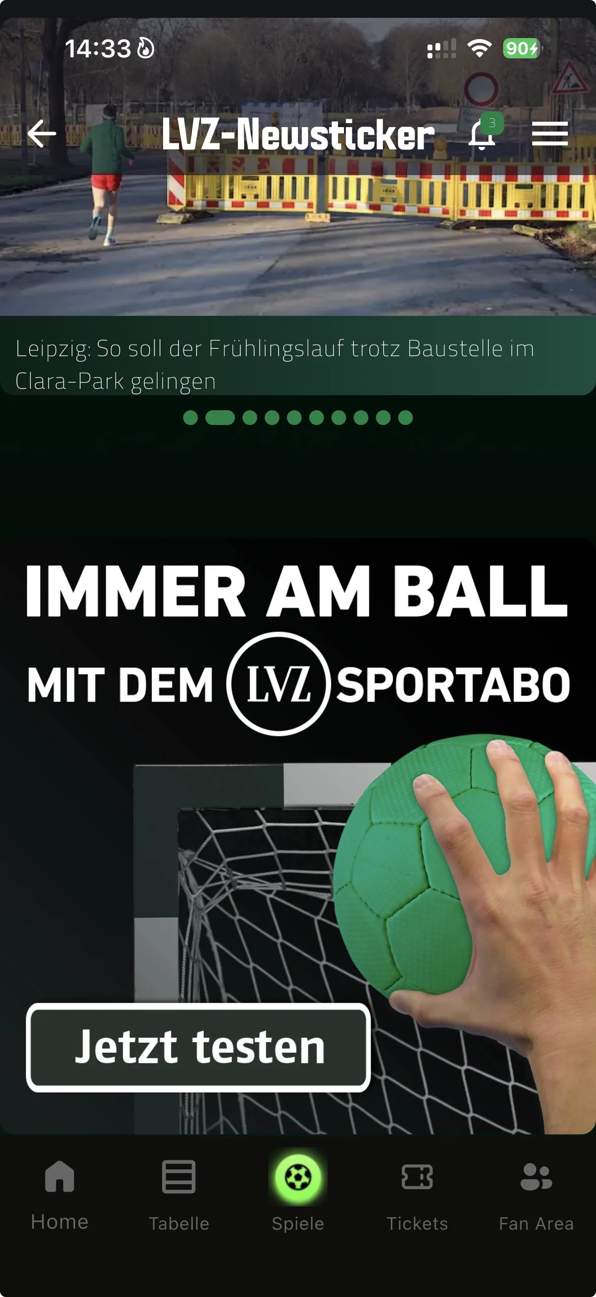 Fan App Coupon Ansicht